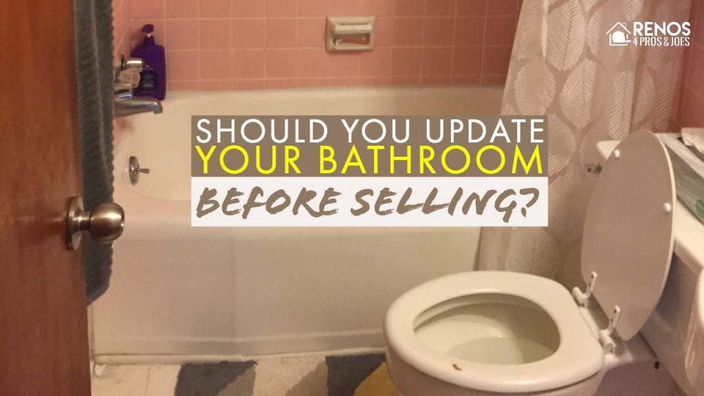 old bathroom with pink tile around tub and old toilet